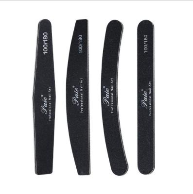 China Wholesale Diamond Shape Grit Emery Board Washable Custom Black Nail File 100/180 for sale