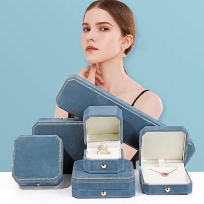 China Custom Leather Jewelry Packaging Box For Necklace Earrings Rings Bracelets for sale