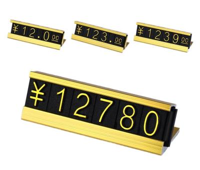 China Jewelry Retail Price Display Tags Letter Number Retail Shop Price Tags Customized for sale