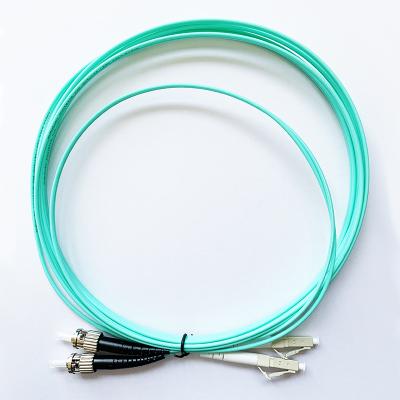 China Communication Free Sample OM3 OM4 Multimode Duplex Fiber Optic Patch Cord With ST LC Connector for sale