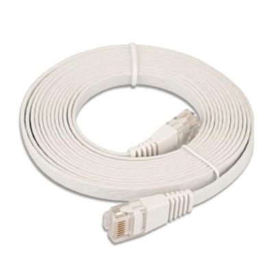 China Communication Cat5e Cat6 UTP Flat Unshielded Network Patch Cord 20m With RJ45 Connector for sale