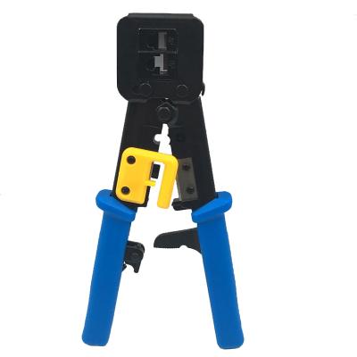 China Multifunctional Network Cable Pliers Crimp Crimp Tool EZ Rj45 Pass-through Crimping Tool with Extra Blade for sale