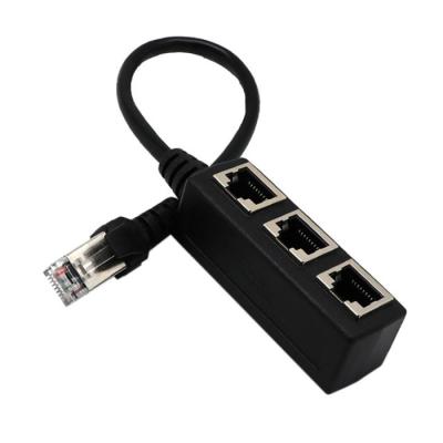 China 1x3 COMPUTER Ports Male To Female RJ45 Connector Network Cable Splitter Extension for sale