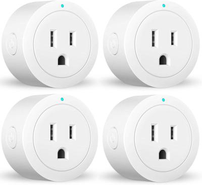 China Tuya APP Voice Control Residential / Multipurpose Hot Selling Works With Alexa USA Type Smart Wifi Socket Plug for sale