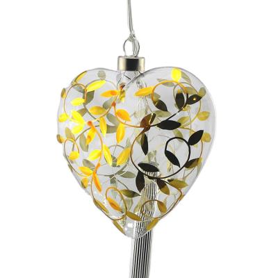 China Christmas Festival Home Decoration Best Selling Hand Painted Heart Shaped Ball Bauble Decoration Pendant Ornaments With Led Lights Christmas Decoration Supplies for sale