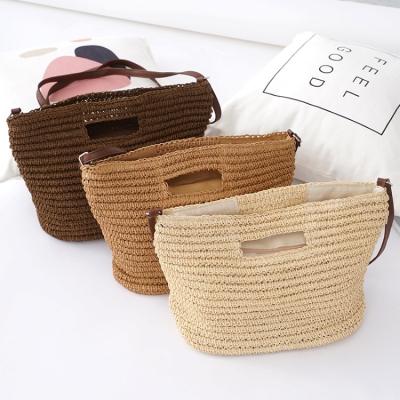 China Factory High Quality Straw Shopping Handbag Large Beach Hobo Summer Handwoven Woven Shoulder Bags For Women for sale