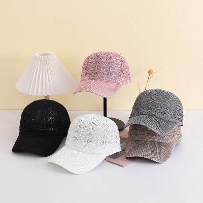 China 2022 New Fashion Adjustable Men And Women Peaked Hat Light Flat Sunscreen Striped Baseball Cap for sale