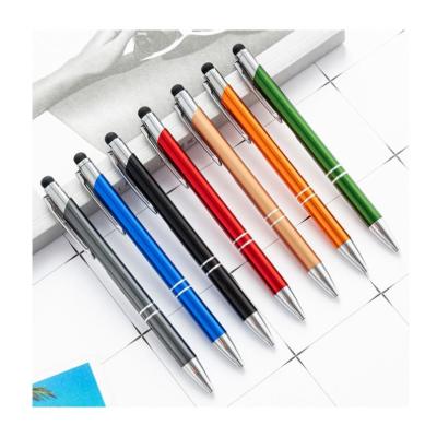 China Hot Selling Smooth Writing 2 In 1 Promotional Ball Pen Metal Stylus Ballpoint Stylus Touch Screen Pen With Custom Logo for sale