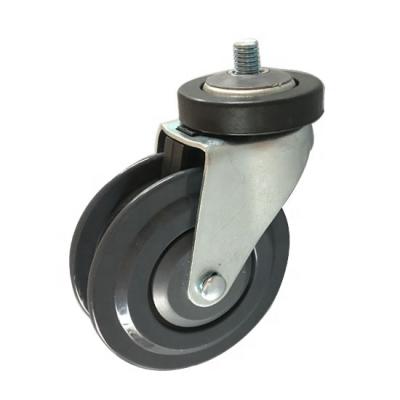 China PIVOT M12 Thread Bolt Caddy PU Caster 4 Inch Elevator Caster Wheel for sale