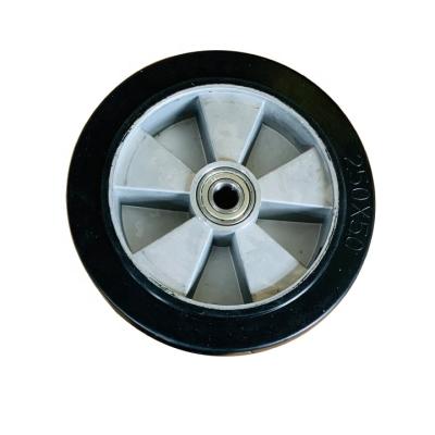 China 10 Inch Flat Free Hand Trucks Replacement Wheels Solid Rubber Wheel for sale