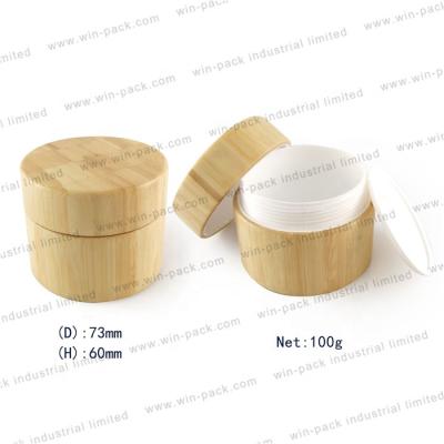 China Personal Care Winpack Manufacturer Sell Cream pp Acrylic Bamboo Outer Jar 5g Inner for sale