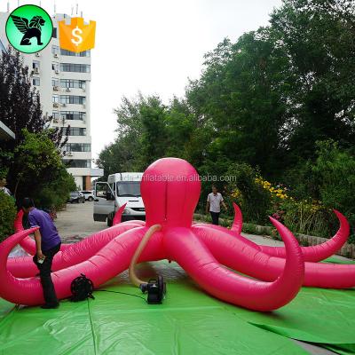 China 6m Inflatable Octopus Pink Inflatable Octopus Customized Event Octopus Cartoon For Advertising A3807 for sale