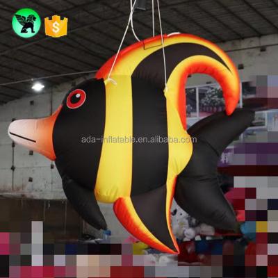 China Customized Event Decoration Inflatable Tropical Fish Club Ceiling Inflatable Lighting Inflatable Fish Model A7364 for sale