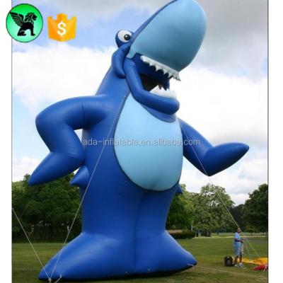 China PVC Tarpulin Cloth Advertising Inflatable Customized 5m Giant Shark Inflatable Cartoon For Event A6645 for sale