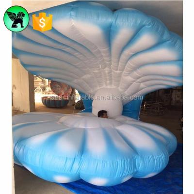 China PVC tarpulin fabric color Chang led lightweight big inflatable shell/inflatable clam for wedding ST162 for sale