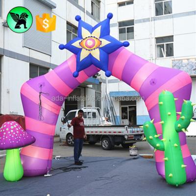 China Customized Inflatable Flower Arcade Holiday Event Inflatable Flower Arcade For Kids Event A5198 for sale