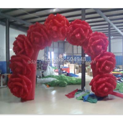 China Indoor Flower Archway Inflatable Archway Rose Flower Arch Door For/Outdoor Party Event Wedding A214 for sale