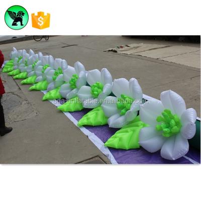 China Inflatable Flower Chain White Inflatable Flower Chain Customized 10m Wedding Inflatable Flower Chain For Event A3497 for sale