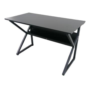 China Modern Modern Style Home Office Black Desktop Student Table Single Steel and Wooden Computer Desk for sale