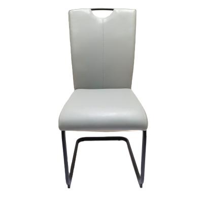 China High Quality Slipcovered Sky Gray Fabric Dining Chair Office Chair Handle Fabric Dining Chair for sale