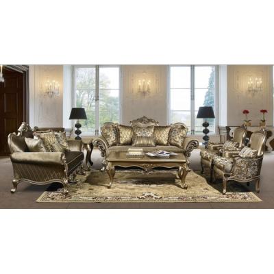 China Chesterfield SOFA Elegant Luxury Royal Style Fabric Sofa Couch Solid Wood Design for sale