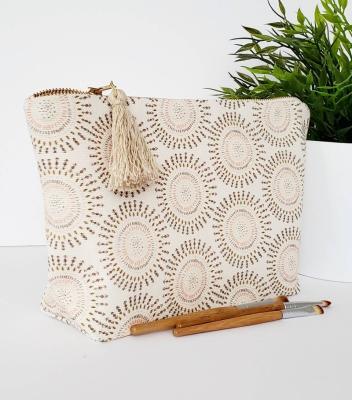 China Fashion Boho Makeup Bag With Custom Print for sale