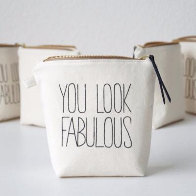 China Custom Printed Canvas Makeup Bag Canvas Makeup Bag For Cosmetic Bag for sale