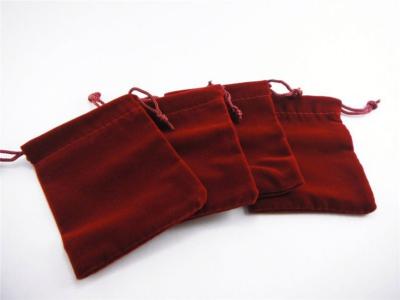 China Recyclable Customized Handmade Black Velvet Jewelry Pouches for sale