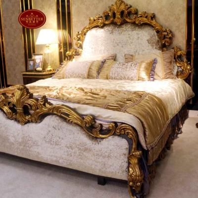 China 0063 classic European style bedroom furniture set antique furniture bed crown for sale