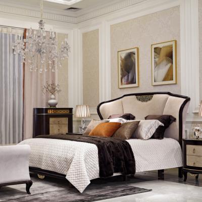 China 0071 Modern Luxury Bedroom Furniture, Walnut Veneer Bed Sets for sale