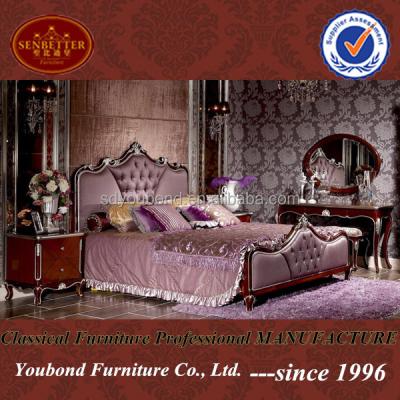 China Classic Solid Wood Hotel Bedroom Furniture YB07 Italy , Luxury Wedding Bedroom for sale