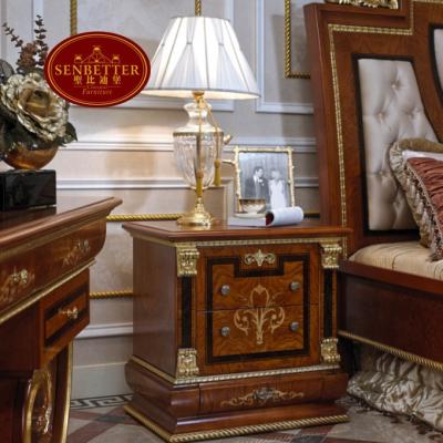 China Spain 0038 Italy Classic Luxury Solid Wood High Quality Bedside Table Bedroom Furniture for sale