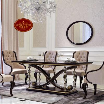 China Dining Set 0071 Luxury Wooden Dining Table Set, Crystal Dining Table Seats 12 for sale