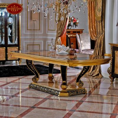 China Dining Set 0061 European Design High End Solid Wood Dining Table And Chairs for sale