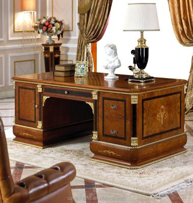 China Dignity Solid Wood 0038 Classic European Executive Desk Design Executive Wooden Desk for sale