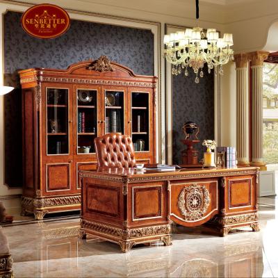 China European luxury classic wooden furntiure 0062 office executive desk for sale