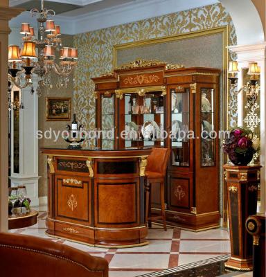 China 0038 solid wood classic wooden bar table home furniture with stools for sale