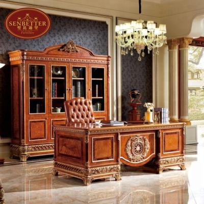 China 0062 European classic wooden furntiure 0062 high end italian classic luxury wooden royal desk table for sale