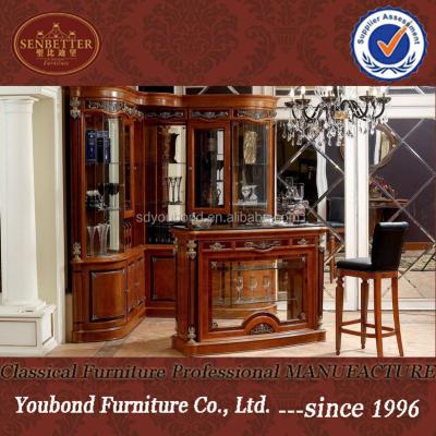 China Home Solid Wood Bar Furniture Set 0029, Dubai Antique Bar Table Bar Cabinet for sale