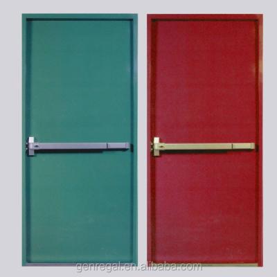 China Health And Environmental Intertek BS 476-22 1987 Steel Fireproof Door With Push Bar for sale