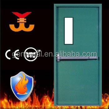 China Swing Emergency Exit 1.5 Hours Panic Push Bar Steel Fire Resistant Door for sale