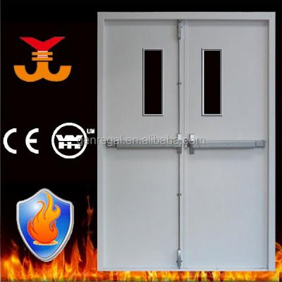 China Swing Double Fireproof Steel Panic Bar Emergency Exit Door for sale