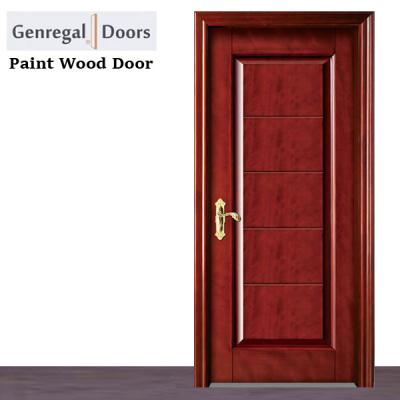 China CE Modern Hotel Accommodation Interior Flush Paint Wood Finish Door for sale