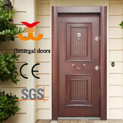 China Swing Luxury Steel Wood Exterior Turkish Armored Doors for sale