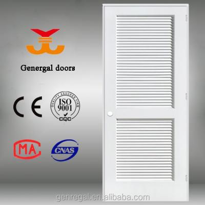 China Solid Wood White Louvered Swing Doors for sale