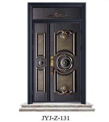 China ISO9001 Luxurious Brass Swing Villa Entrance Aluminum Casting Doors for sale