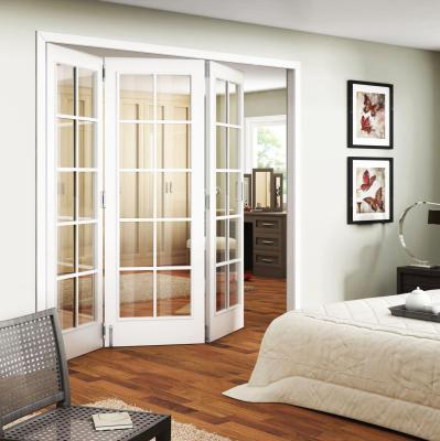 China Exterior Glass Folding Folding Wooden Door for sale