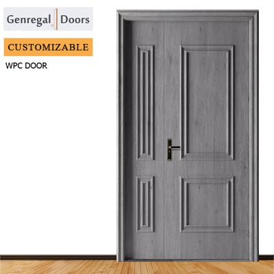 China Interior Style Termite Proof Door Internal Project Eco-friendly Customize Waterproof WPC Door UPVC Doors for sale