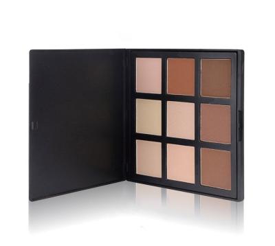 China Factory Wholesale Private Label 9 Color Face Bronzer Palette OEM Cruelty Free Vegan Waterproof Natural Cosmetic Cruelty Free Cutout Palette for sale