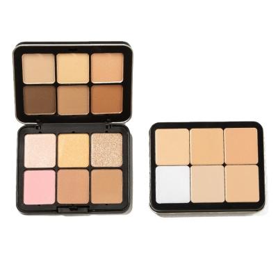 China Vegan AL134 2021 Waterproof Wholesale Colors Concealer 12 Colors Custom Highlighter Palette Make Up paleta de correctores for sale